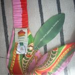 Farm Rio NWT  Beach Toucans Scarf Tie-Front Top Photo 3