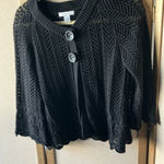 Dress Barn  Elegant Black Knit cardigan large Photo 0