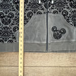 Y2K Vintage Women's Plus Size Velour Zip Up Hoodie Black Gray Mickey Mouse 2XL Photo 6