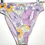 Cupshe High Waist Cheeky Bikini Bottoms Light Purple Floral Small Photo 2