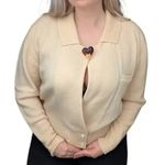 Givenchy Vintage  Cherub Lucite Heart Brooch Jewelry RARE Rhinestone Pin Gold Red Photo 13