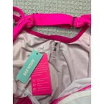 Aqua Eve Womens Swimsuit 20W Pink Cut Out Tie Front One Piece Bathing Suit Photo 2