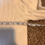 EXPRESS White Puff Sleeve Textured Knit Sweater Women's Size M Photo 3