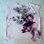 Ted Baker Cosita Floral Sheer Short Sleeve Shirt Blouse Ethereal Posie 4 / US 10 Photo 1