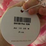 Selfie Leslie NWT Serif Ruffle Trim Split Maxi Dress in Pink Floral Size Medium Photo 5