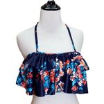 Popreal Floral Ruffle Bikini Top NWT Size M Photo 0