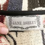 Jane Ashley Woven Tapestry Winter Deer Print Button Front Jacket Blue Multi Sz L Photo 6