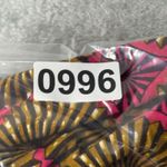 Chez Kevito‎ Shirt Womens Large Pink Yellow Off Shoulder Ruffle Bohemian Peasant Photo 6