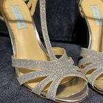 Betsey Johnson Blue by  Strappy Stiletto Heel Silver Glitter Size 8 Photo 5