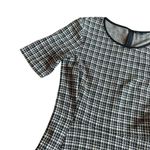 Theory  Nikay Houndstooth Fit & Flare Dress Short Sleeve Stretch Size 8 Women's Photo 3