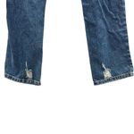 Forever 21  High Rise Button Fly Straight Leg Destroyed Denim Blue Jeans 24 Waist Photo 6