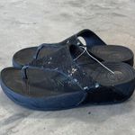 FitFlop  Black Thong Shimmer Sparkle sandals womens size 6 Photo 0