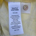 Cynthia Rowley  Size Medium Linen Pearl Button Down Women’s Crop Shirt Photo 6