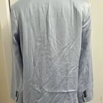 ZARA Light Blue Long Sleeve Satin Double Breasted Oversized Blazer Jacket Photo 1