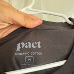 Pact black organic cotton shirt dress size medium Photo 2