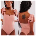 Free People Intimately Lola Bodysuit in Coral Size Medium Photo 1