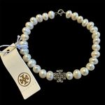 Tory Burch New Moondance Pearl and Pavé Bracelet with Tag MSRP $220 Photo 8
