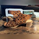 American Eagle  Brown Cutout Block Heel Booties 7M Photo 1