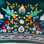 Simplee Boho Green Corduroy Embroidered High Waist Zippered Mini Skirt Cute L Size L Photo 11