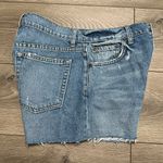 Reformation Dixie High Rise Button Fly Distressed Blue Jean Shorts Size 27 Photo 2