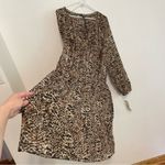 Ralph Lauren NEW NWT LAUREN LRL Plus Size Sheer Animal Print Dress Tan Brown 22W Photo 10