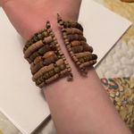 Women’s Cuff Stretchy / Adjustable Bead Costume Bracelet Brown / Neutral Photo 7