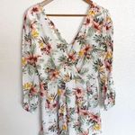 Toxik3 Floral Faux Wrap Long Sleeve Romper Size M Photo 0