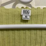 BDG Urban Outfitters  XS Lime Green Ribbed Tie-Front Top Photo 2