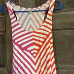 Loft  pink and orange white striped rope belt‎ sleeveless maxi dress Size Large Photo 3