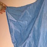 Venus Elastic Waist Tie Front Batwing Babydoll Denim Blouse Women Size 1X Photo 2
