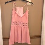 Lulus Lulu’s Take a Moment Lace Cutout Mini Dress Light‎ Pink Small Photo 2