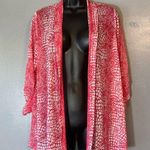 Susan Graver  red sheer open front cardigan Photo 0