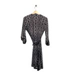 Calvin Klein Snakeskin Print Classic Wrap Dress Brown Size 10 Retro Neutral Fall Photo 11