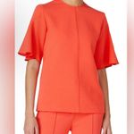 Victoria Beckham Victoria Women’s Coral Flounce Hem Sleeve Top Size 6 Photo 2