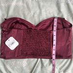 Altar'd State BURGUNDY RED BOW STRAPLESS TOP - NWT - Size Large Photo 4