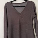 Horny Toad  Dark Gray Tencel Long Sleeve Knee Length Athletic Dress Size Medium Photo 2