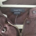 Paper + Tee Crop brown jacket size large runs more like medium by paper tee Photo 2