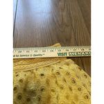 Metro Wear Womens Size Large Yellow Mustard Skirt Lace Overlay Elastic Waist Yellow Photo 6