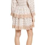 Cleobella  Reina Border Print Long Sleeve Dress Square Neck Tiered Mini EUC XS Photo 2