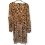 White House | Black Market Leopard Print Lace Trim Dress Size 0 Photo 2