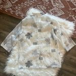 draper's & damon's Draper’s & Damon’s Sheer Leaf Print Button Down Shirt Photo 5