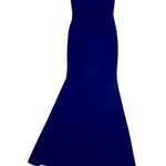 Pretty Little Thing NWT  Navy Feathered Strapless Dress Size Special Occassion Photo 1