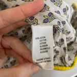 Antik Batik Mori Quilted Jacket Coat Womens Sz Medium Cotton Boho Yellow Floral Photo 7