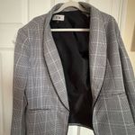 Le Suit  women's black and white Plaid Blazer Photo 0
