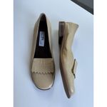 Etienne Aigner Shoes 8.5 Leather Loafers Stratford Tassel Beige Stratford Flats Photo 2