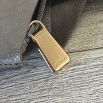 Furla Metallic Silver Leather Tote Bag EUC Photo 14