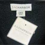 Sag Harbor NWT Short Sleeve Black Knit Bolero Cardigan Sweater Size Large Photo 5