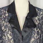 Victoria's Secret 90s Vintage  Gold Label Lace and Satin Top Black Large Photo 6