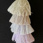 Pastel Tassel With Wooden Beads Long Necklace Purple Photo 3