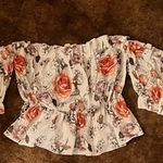 SheIn off the shoulder floral crop top. Size small and very cute. Photo 0